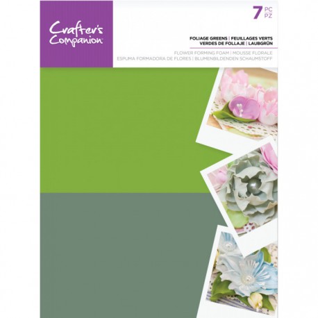 Crafter's Companion Flower Forming Foam - Foliage Greens 7pz