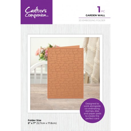 Crafter's Companion 2D Embossing Folders Garden Wall