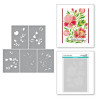 Spellbinders Glimmering Peonies Glimmer Hot Foil Plate and Stencil BUNDLE