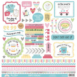 Doodlebug Design Happy Healing Paper Pack 30x30cm