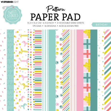 StudioLight Sweet Stories Pattern Paper Pad Birthday nr.180