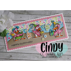 C.C. Design Flamingos Clear Stamp