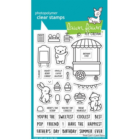 LAWN FAWN Treat Cart Clear Stamp