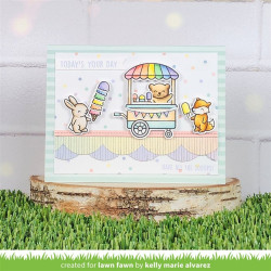 LAWN FAWN Treat Cart Sentiment Add-On Clear Stamp