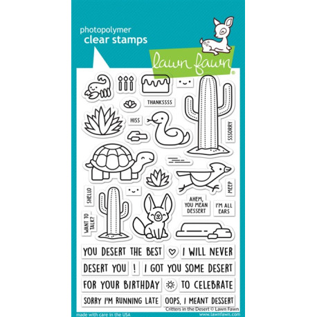 LAWN FAWN Critters in the Desert Clear Stamp