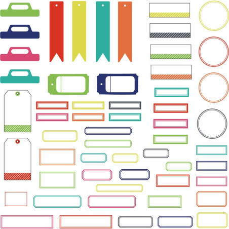 HA-PI Little Fox Die-cuts Labels Colorful life