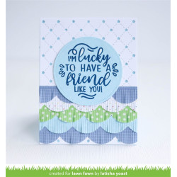 LAWN FAWN Give it a Whirl Messages: Friends Clear Stamp
