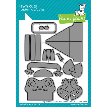 LAWN FAWN Tiny Gift Box Lizard and Snake Add-On Cuts