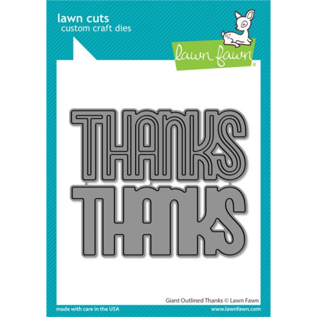 LAWN FAWN Giant Outlined Thanks Cuts