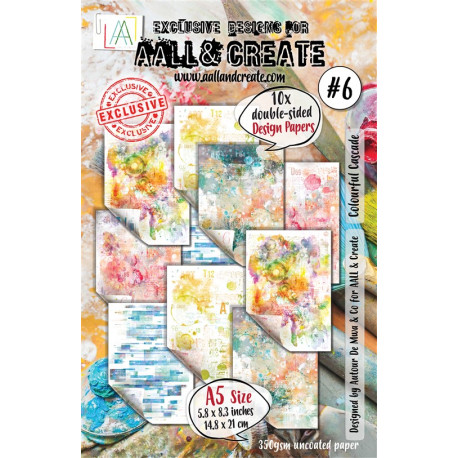 Aall & Create Colourful Cascade Paper Pad 06 A5