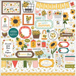Carta Bella Sunflower Summer Paper Pad 30x30cm