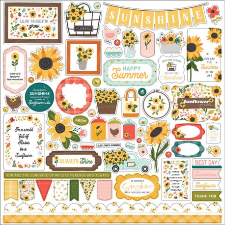 Carta Bella Sunflower Summer Element Stickers