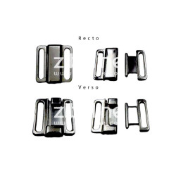 Clip in Metallo Antracite per chiusura con nastro