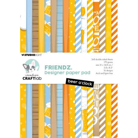 StudioLight Paper Pad Friendz nr.179 Beer O'Clock A5