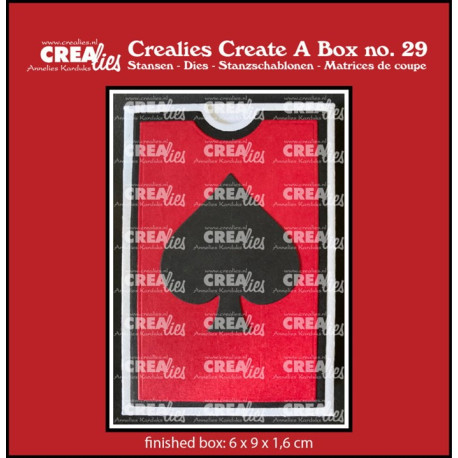 Crealies Create A Box no. 29 Box for Playing Cards