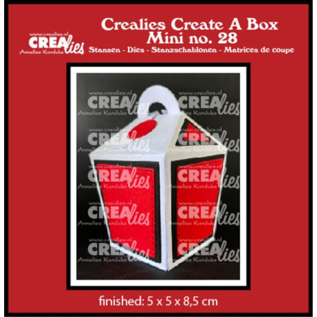 Crealies Create A Box Mini Dies No. 28 Closed Take Out Box (with Handle) MINI