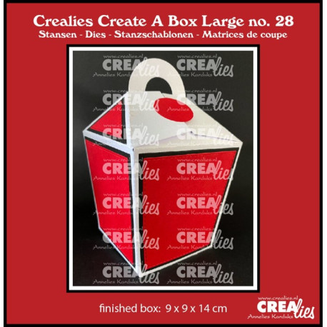 Crealies Create A Box Large Dies No. 28 Closed Take Out Box (with Handle) LARGE