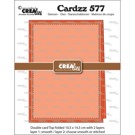 Crealies Cardzz no. 577 Double Card 10,5x14,5 cm (Top Folded)