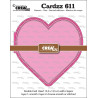 Crealies Cardzz no. 611 Double Card Heart