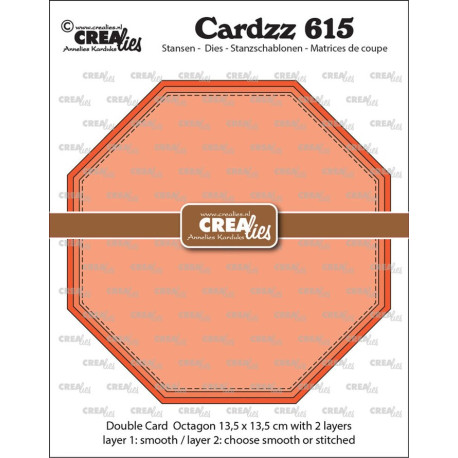 Crealies Cardzz no. 615 Double Card Octagon