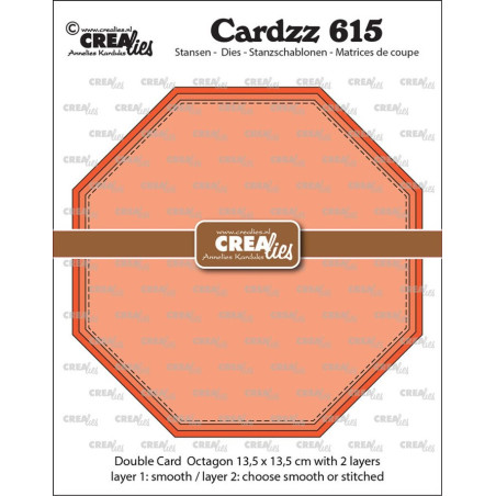 Crealies Cardzz no. 615 Double Card Octagon