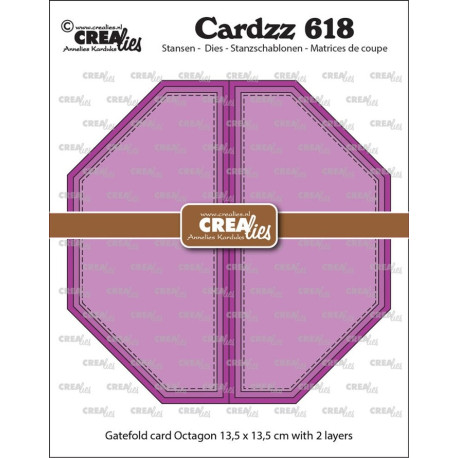 Crealies Cardzz no. 618 Gatefold Card Octagon