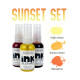 TOMMTY SUNSET SET Ink Extreme 50ml – Giallo chiaro – Arancio chiaro – Mandarino