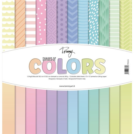 Tommy Paper Pack - SHADES OF COLORS 12fogli