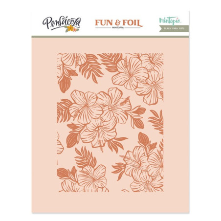 MINTOPIA  Hot Foil&Fun Sfondo Hibiscus PENSACOLA plate