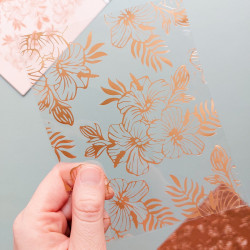 MINTOPIA  Hot Foil&Fun Sfondo Hibiscus PENSACOLA plate