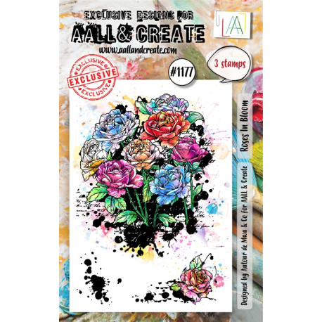 AALL & Create Stamp Set A7 1177 Roses In Bloom