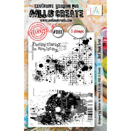 AALL & Create Stamp Set A7 1181 Dot Dash Grid