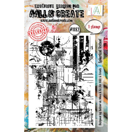 AALL & Create Stamp Set A7 1182 Spherical Textual