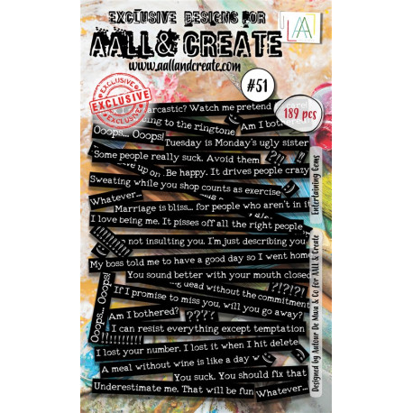 Aall & Create Ephemera Die-cuts Entertaining Gems 51 189pz