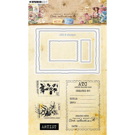 StudioLight Wild & Free Stamp & Die ATC & Stamps n.82