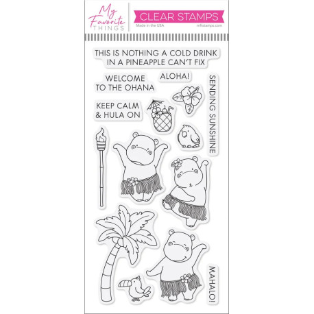 My Favorite Things Hula Hippos Clear Stamps