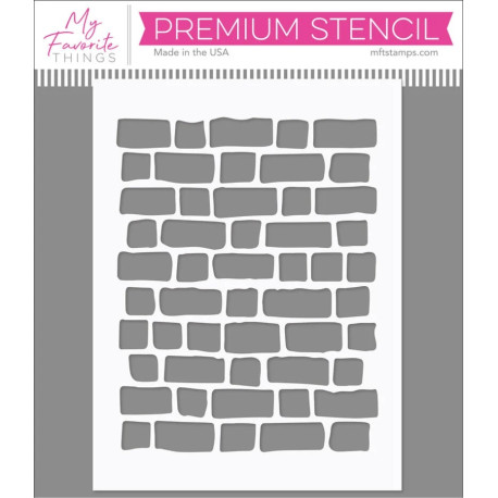 My Favorite Things Rustic Brick Wall Stencil