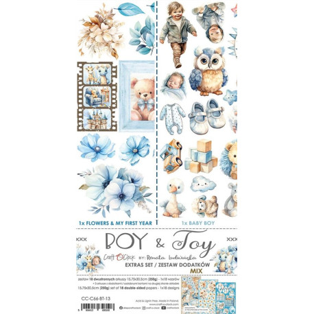 Craft o' Clock Boy & Toy Extras to Cut MIX 15,75x30,5cm