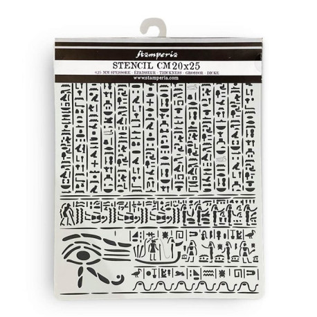Stamperia Fortune Thick Stencil Egypt 20x25cm