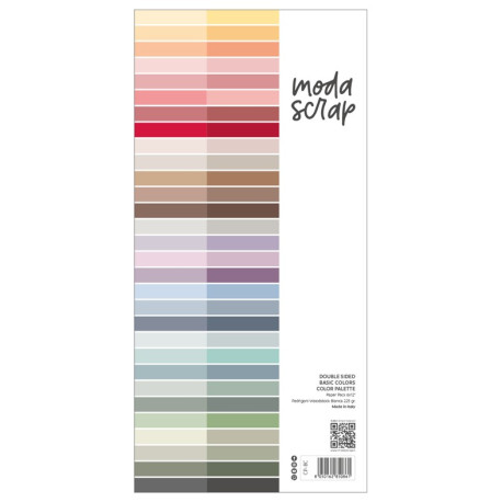 MODASCRAP COLOR PALETTE DOUBLE SIDED BASIC COLORS 15x30cm