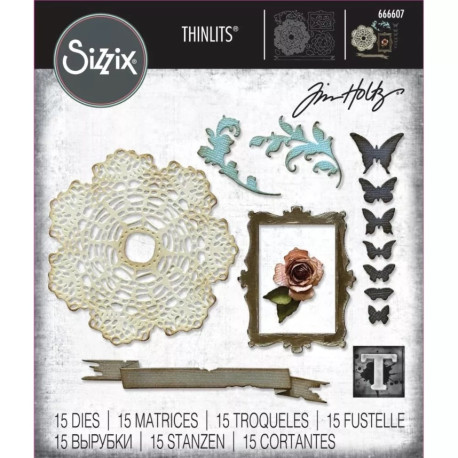 Thinlits Die Set 15pz - Vault Boutique by Tim Holtz 666607