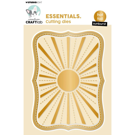 StudioLight Essentials Hot Foil Cutting Die Sunburst nr.3 (fustella+plate)