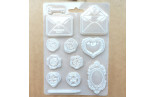 Stamperia Soft Mould A5 Shabby Rose Letters and Seals