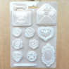 Stamperia Soft Mould A5 Shabby Rose Letters and Seals