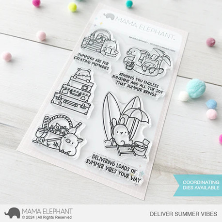 Mama Elephant DELIVER SUMMER VIBES Clear Stamp