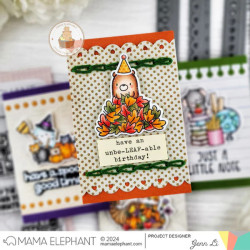 Mama Elephant DELIVER FALL FUN Clear Stamp