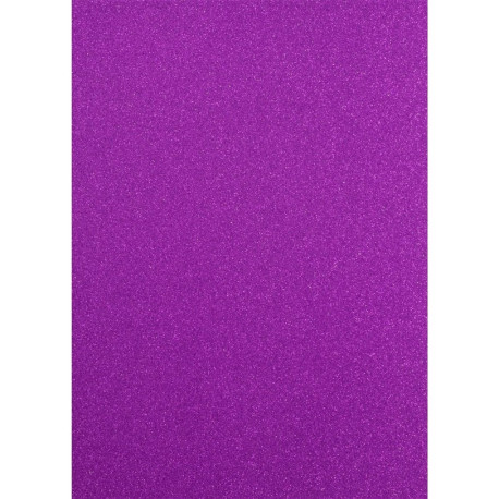 5 fogli A4 Carta Glitterata PURPLE 250gsm