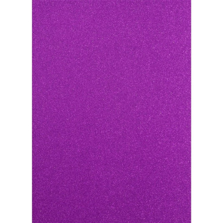 5 fogli A4 Carta Glitterata PURPLE 250gsm