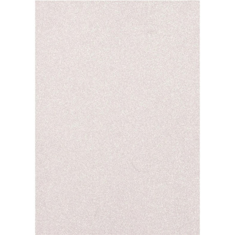 5 fogli A4 Carta Glitterata Bianco Argento 250gsm