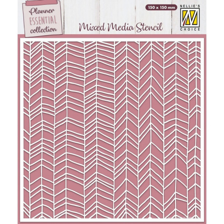 Nellie‘s Choice Mixed Media Stencil Chevron